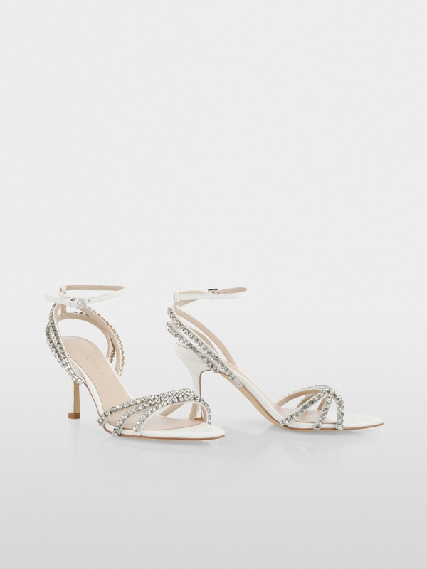 Sandale à talon haut avec strass