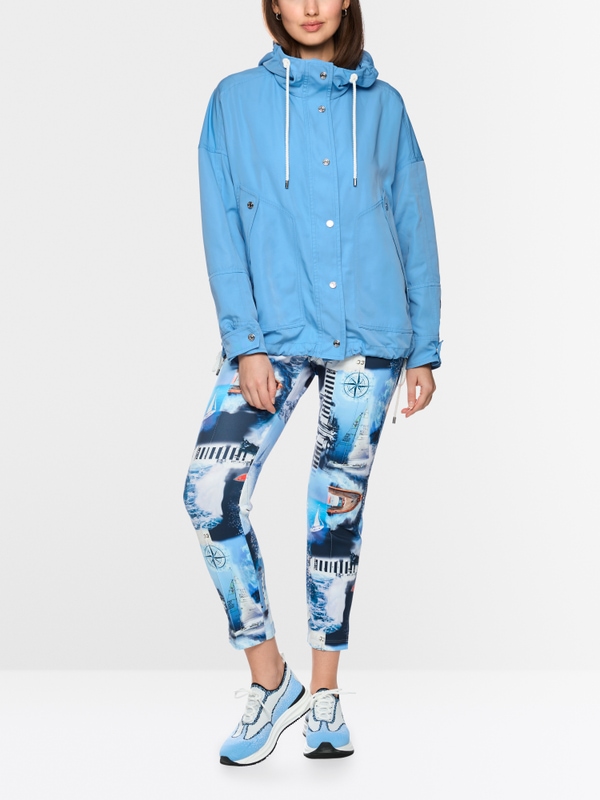 Outdoor jacket with hood