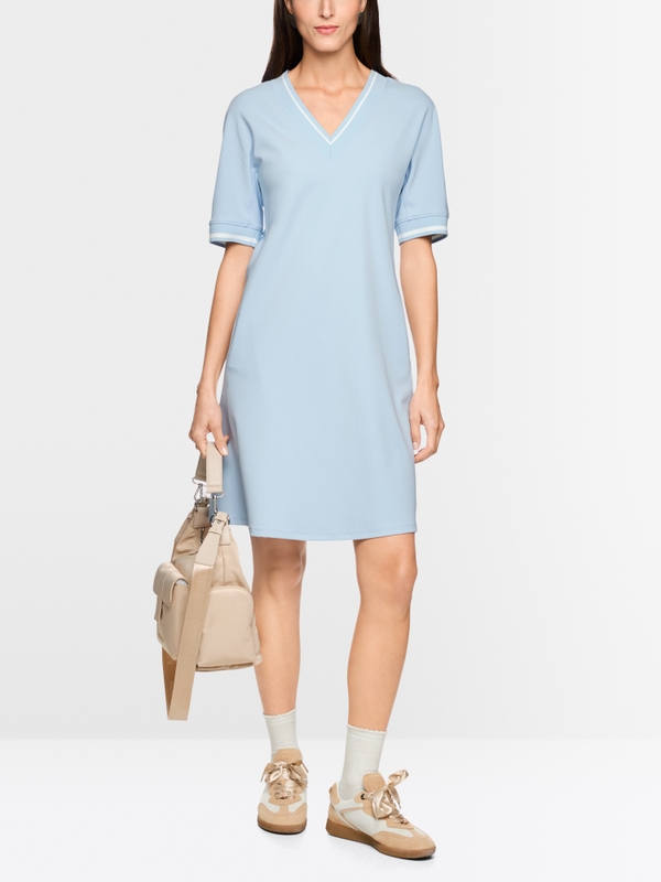 Sporty dress with striped details