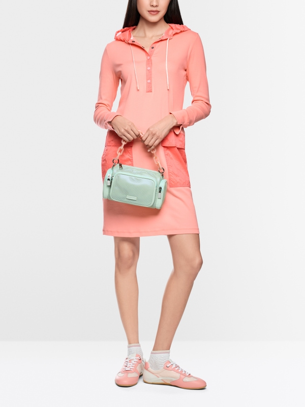 Sporty dress with hood