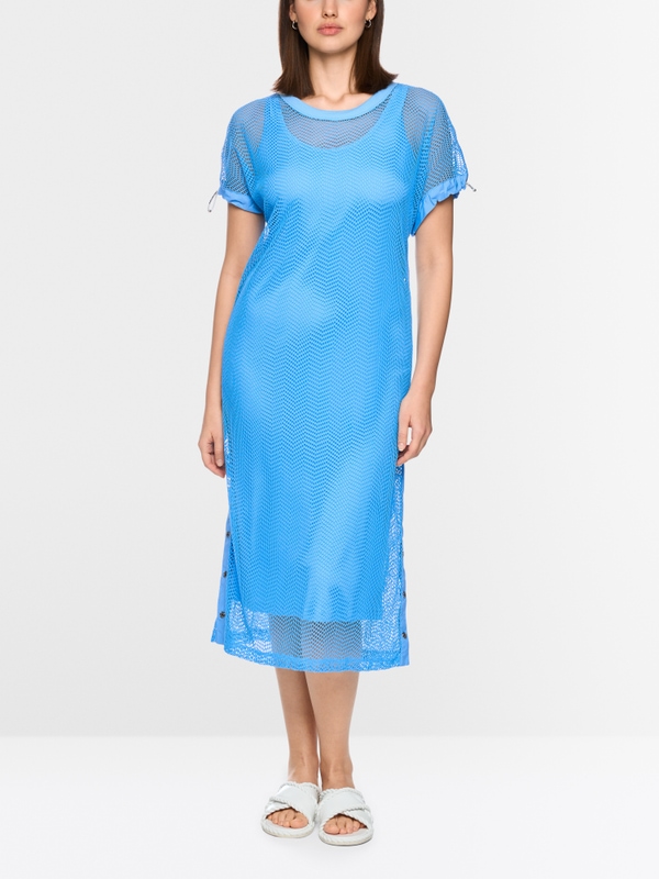 Dress with mesh look