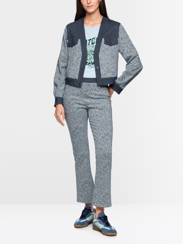 Short jacquard jacket