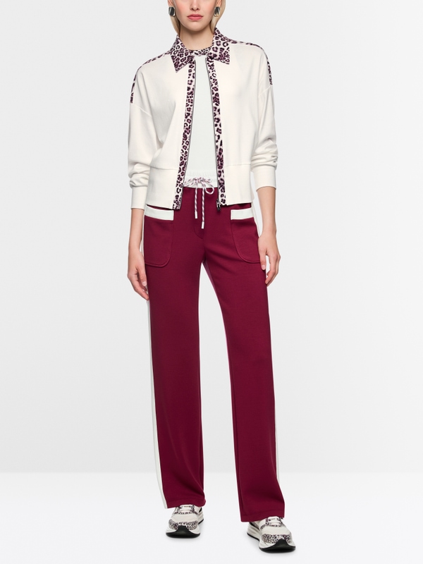 Cardigan with leopard details