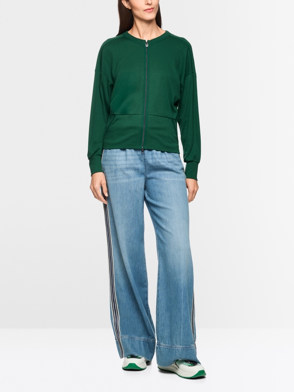 Lightweight stretch cotton jersey jacket