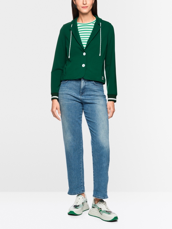 Sporty blazer with striped details