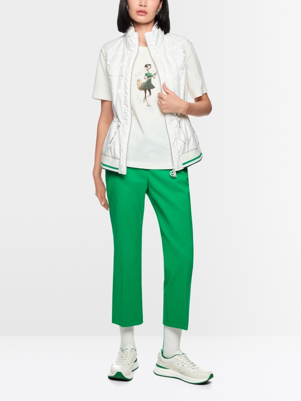 Padded gilet with heart print