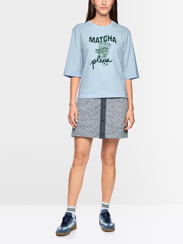 ‘Rethink Together’ matcha print shirt