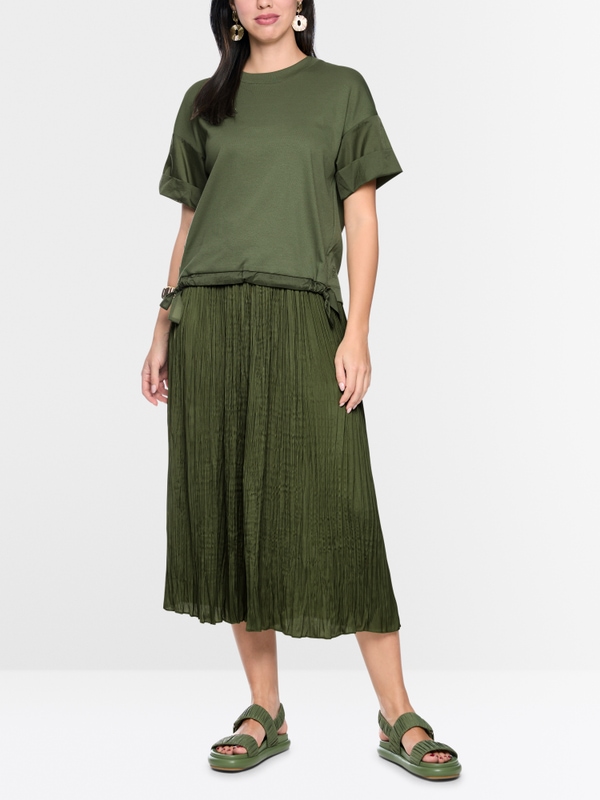 Materials mix T-shirt