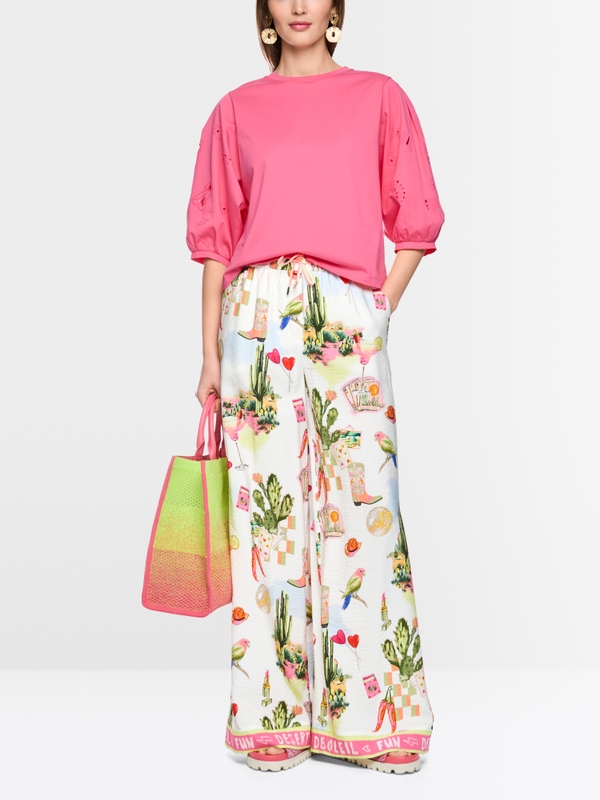Shirt with 3/4 balloon sleeves