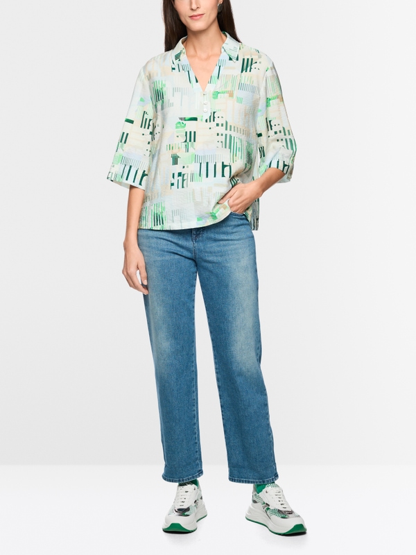 ‘Rethink Together’ printed blouse