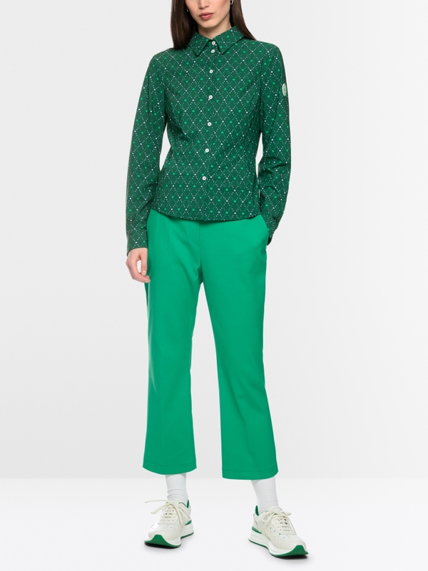 Stretch blouse with heart print