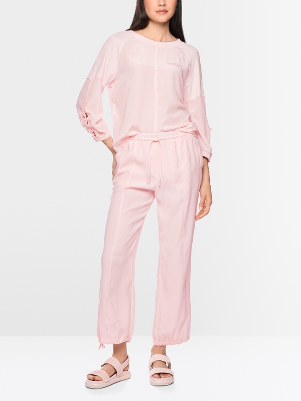 Blouse shirt in a mix of materials