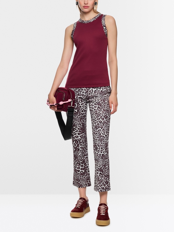 Top with leopard print