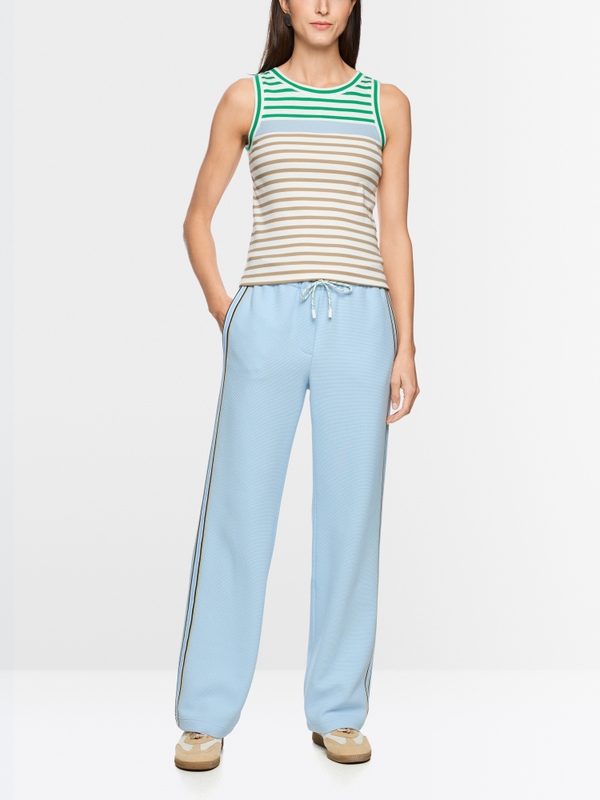 Striped stretch cotton top