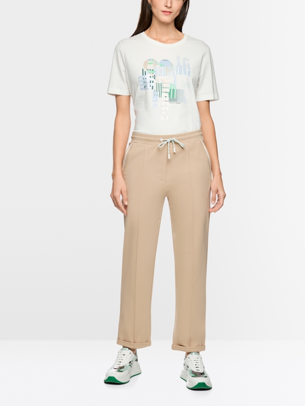 FRIA pull-on trousers in cotton blend