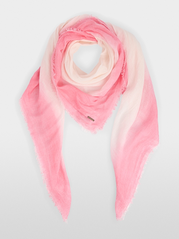 Square scarf with silk content