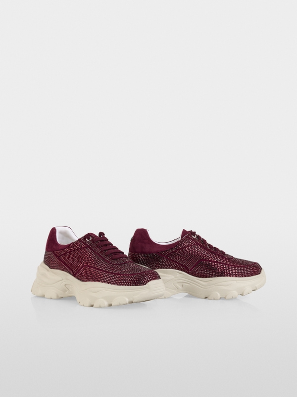 Chunky trainers with rhinestones