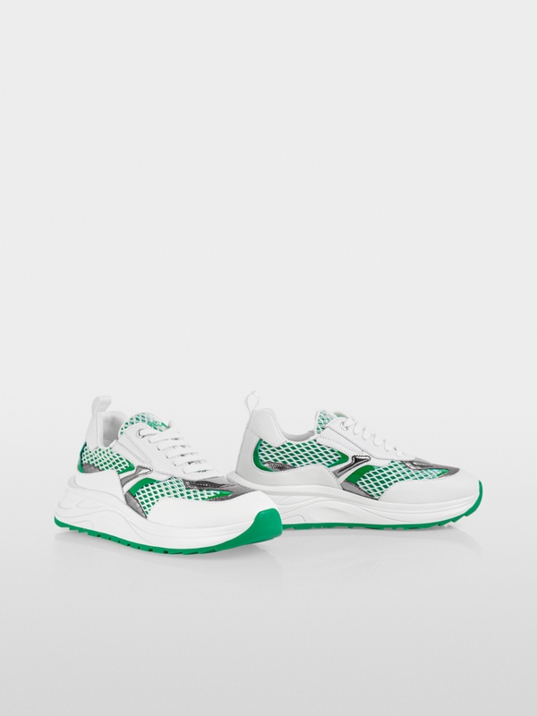 Trainers in a mix of materials