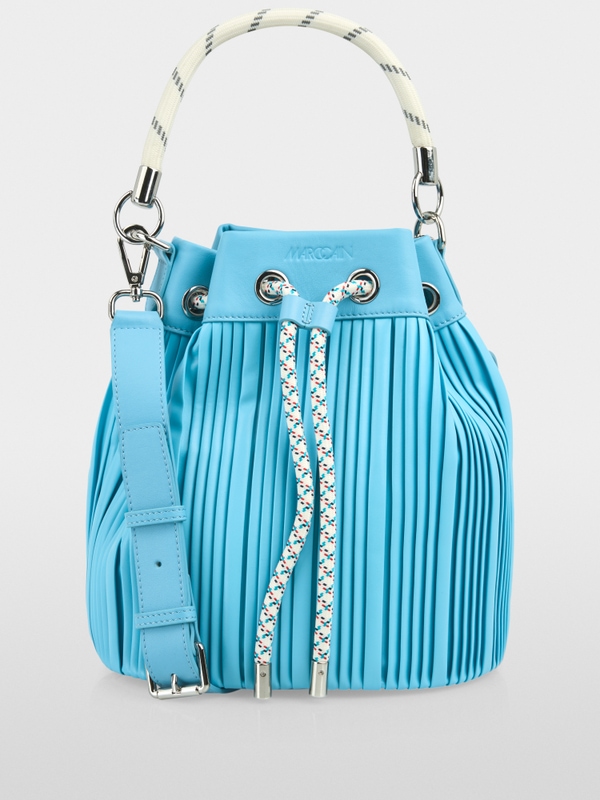 Faux leather bucket bag