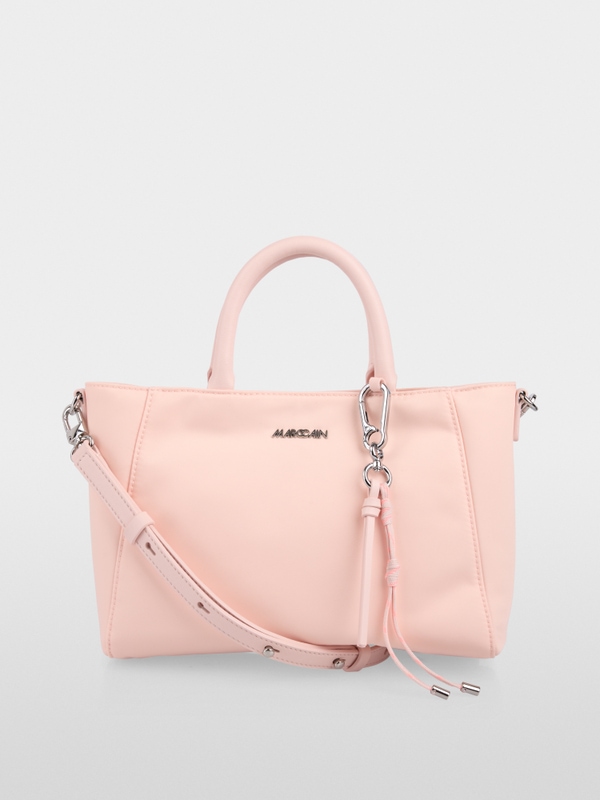 Faux leather shopper bag