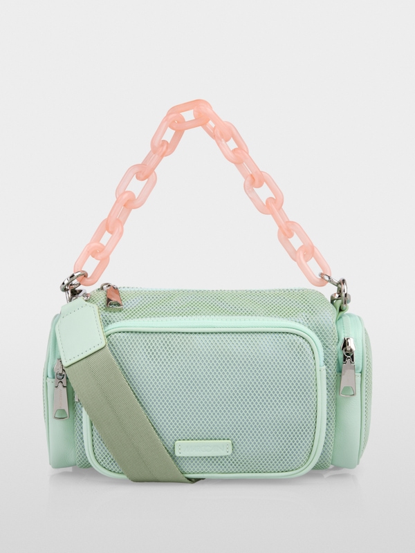 Mesh-look shoulder bag