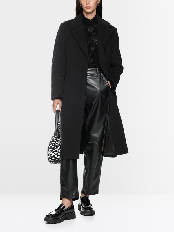 Coat in new wool with cashmere