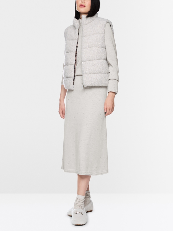 ‘Knitted in Germany’ bouclé waistcoat