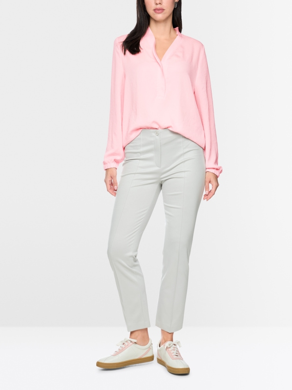 Loose-fitting blouse with V-neck
