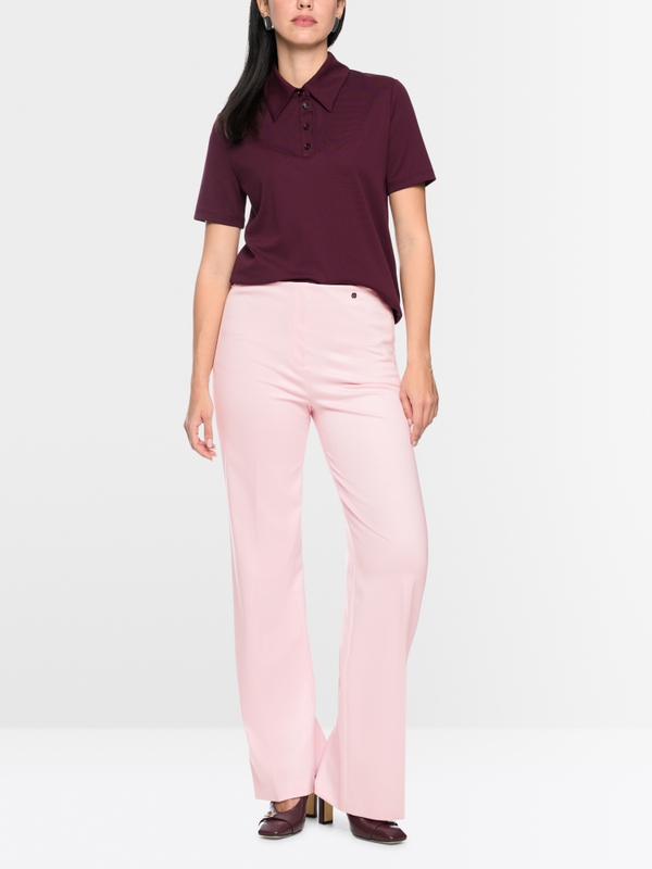 Stretch cotton polo shirt