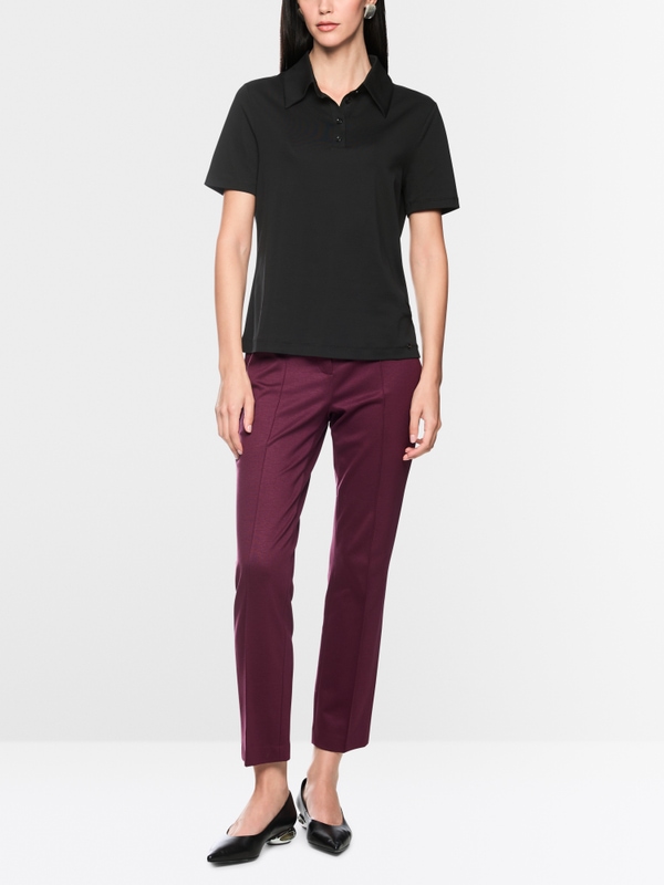Stretch cotton polo shirt