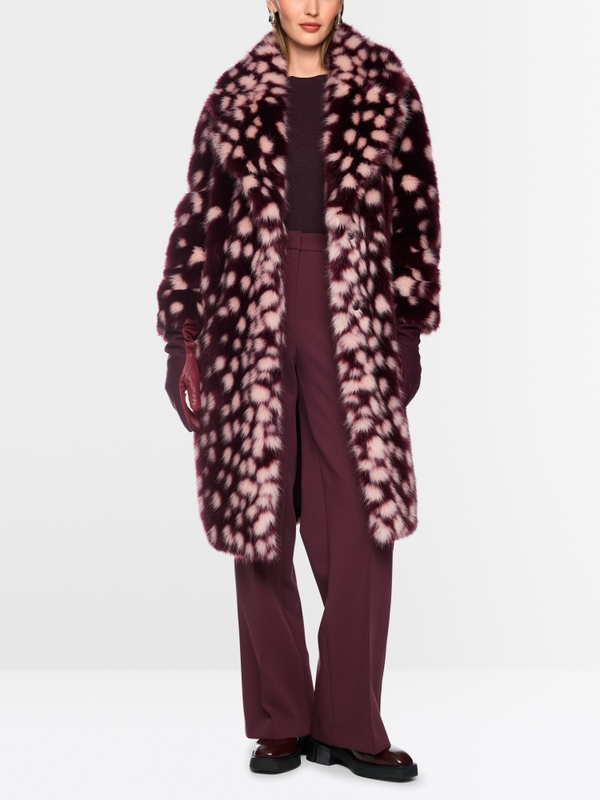 Manteau à imprimé à pois marquant