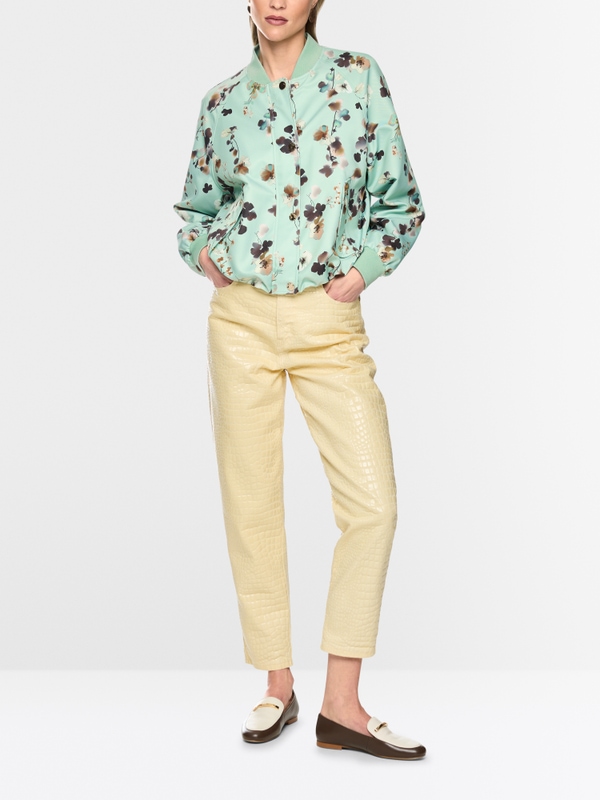 Blouson jacket with floral print