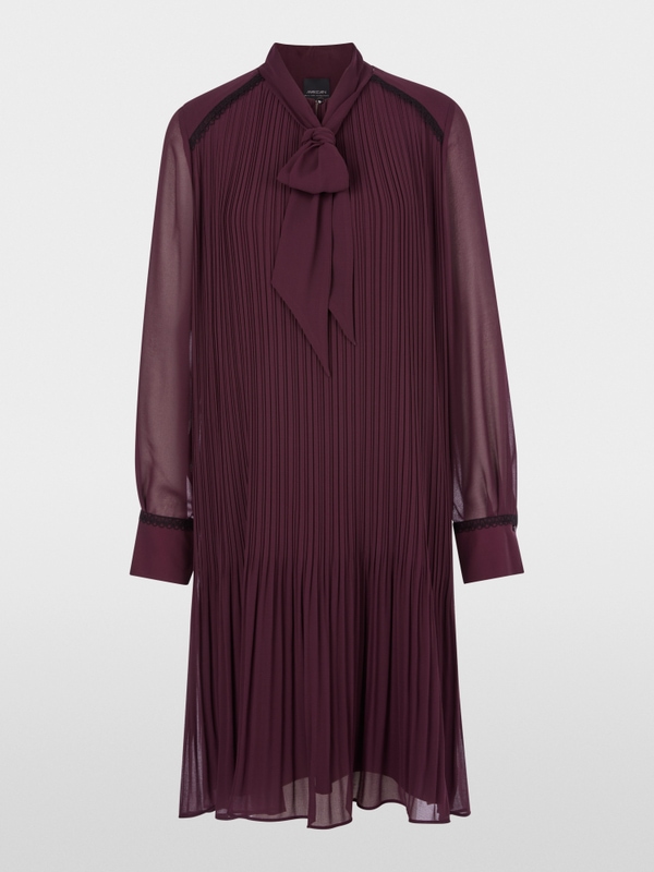 Chiffon dress with bow