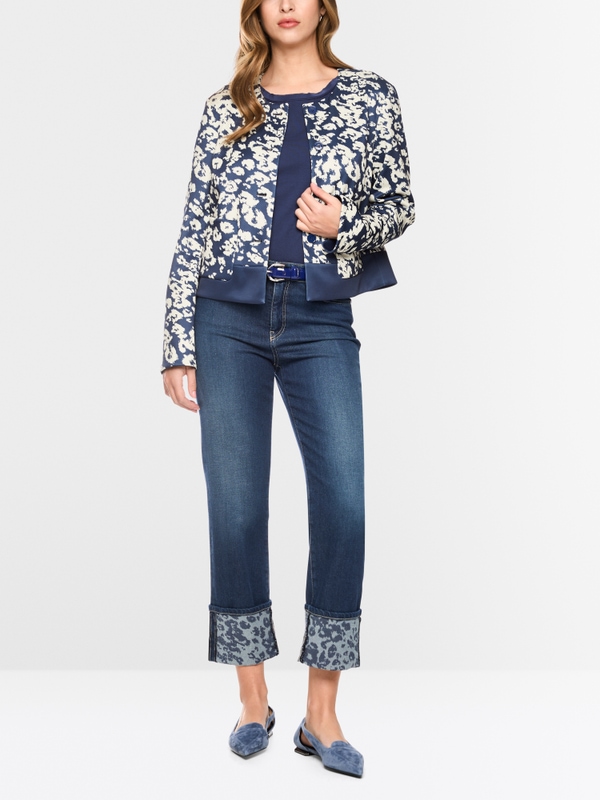 Veste courte à imprimé intégral