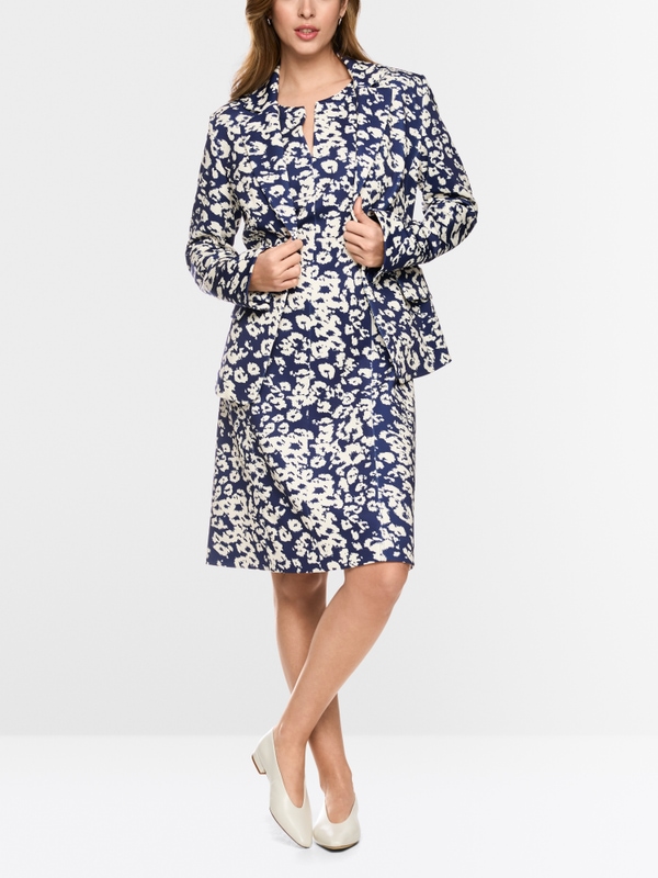 Fitted blazer with print