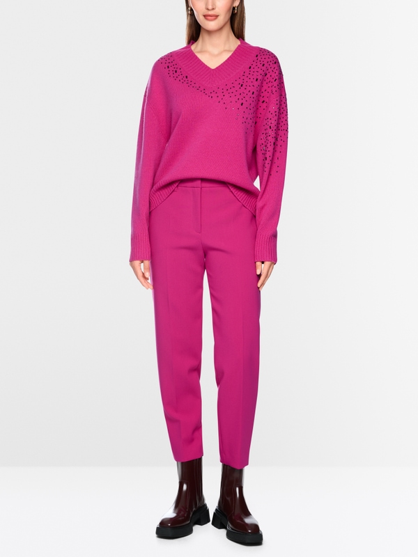 Elegant jumper with rhinestone details
