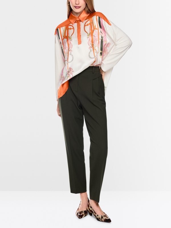 Silk blend blouse-style shirt
