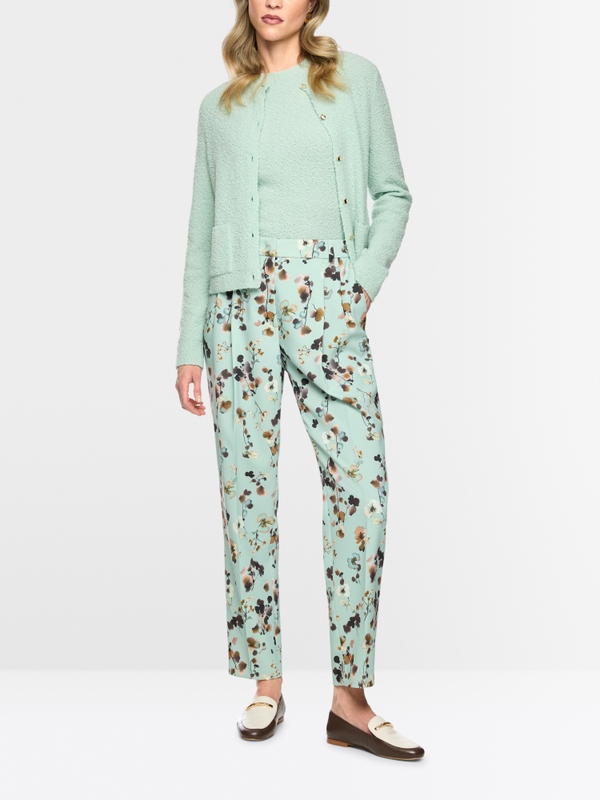 Faqus floral print trousers