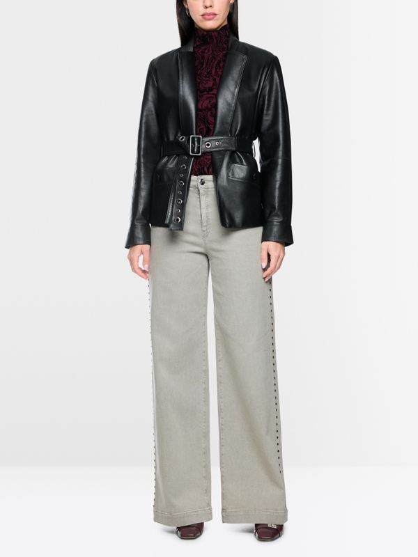 WARRI wide jeans with stud detailing