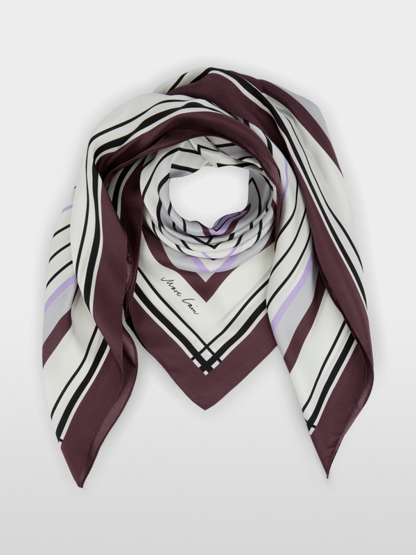 Silk scarf with a graphic design