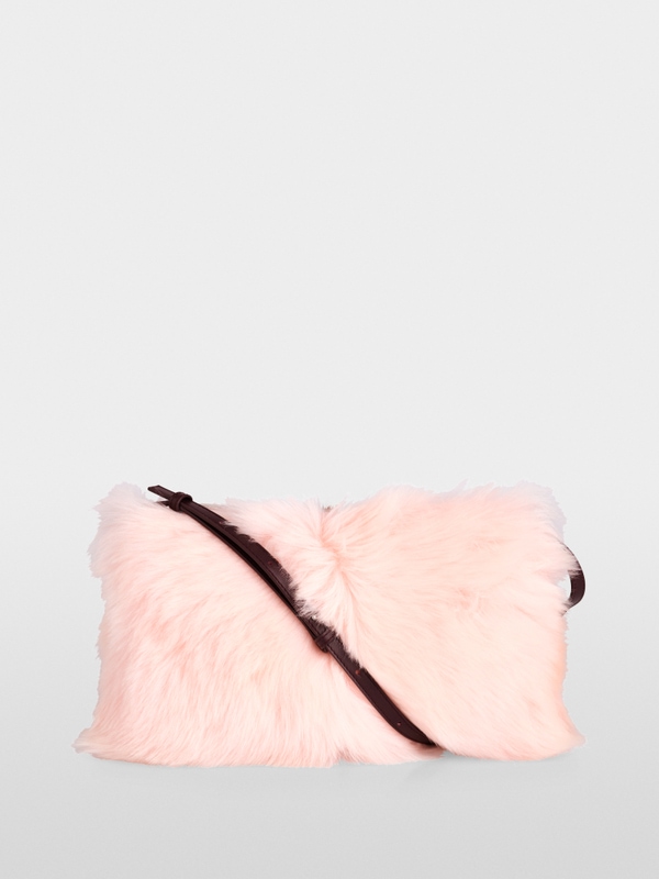 Shearling shoulder bag