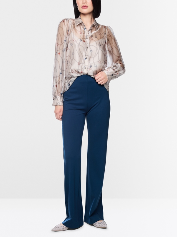 FUYU pull-on trousers with embellishment