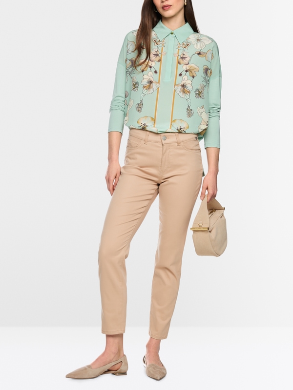 SILEA slim fit cropped-cut trousers