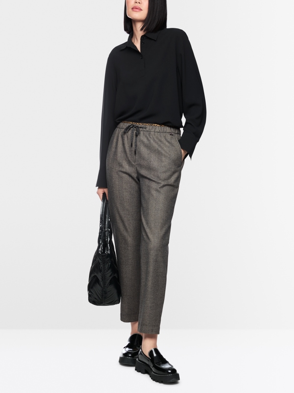 RHODOS relaxed fit pull-on trousers