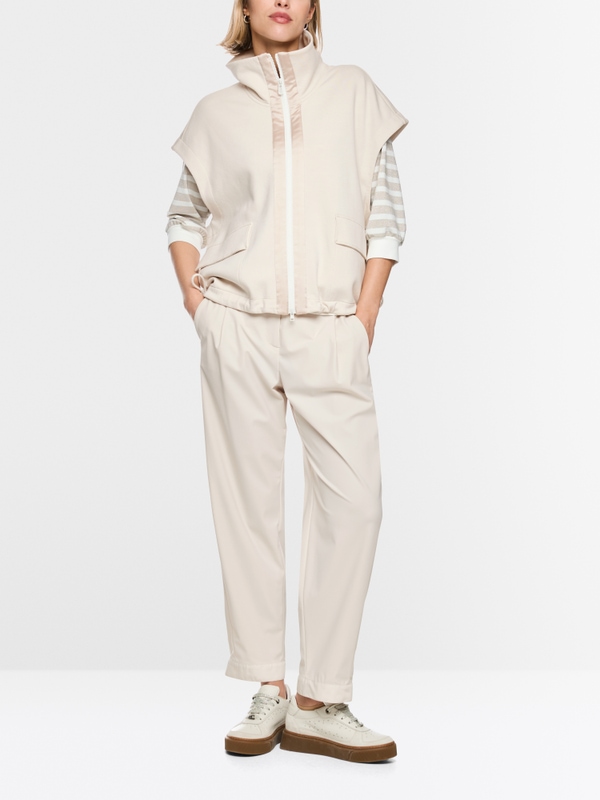 Gilet en mélange de coton à col camionneur