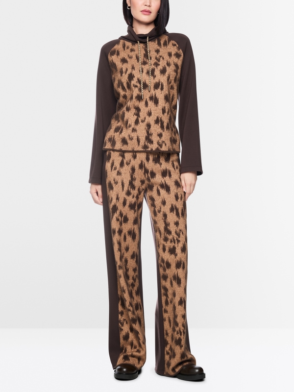 ‘Knitted in Germany’ leo print jumper