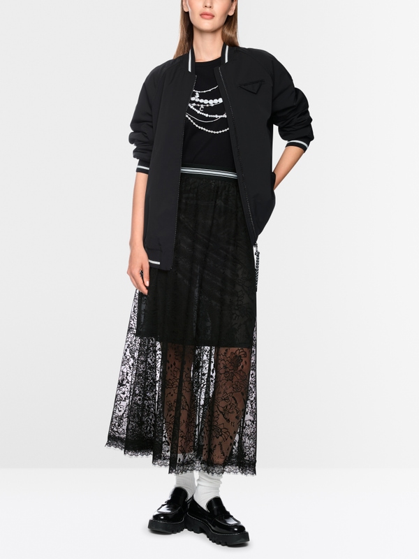 Lace midi skirt