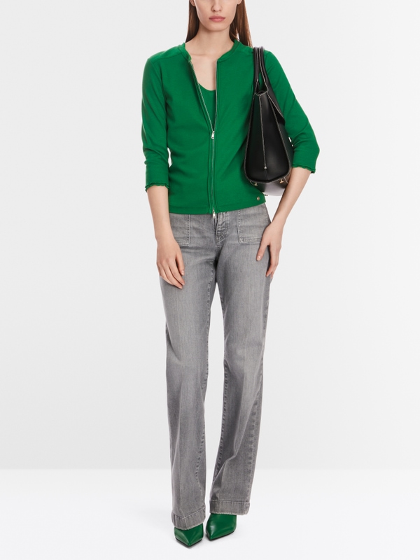 Sporty jacket with ruffle detail