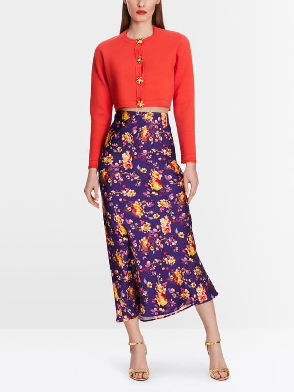 Short cardigan with decorative buttons