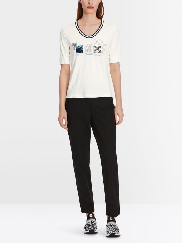 Cotton rib T-shirt